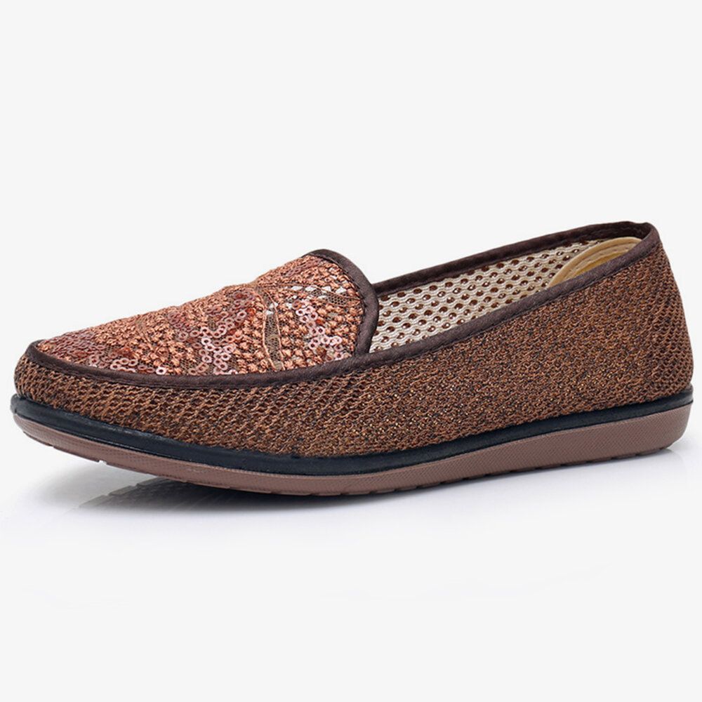 Women Pattern Slip On Breathable Cloth Flat Shoes Women Pattern Slip On Breathable Cloth Flat Shoes